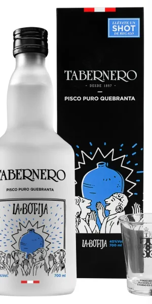Pisco Tabernero Quebranta+Shot 700ml