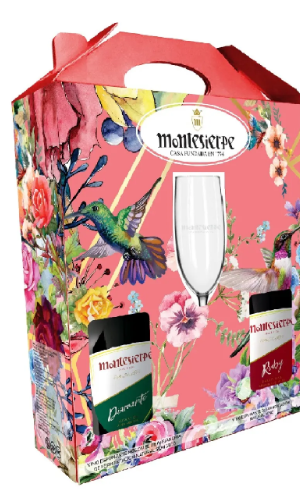 Pack 2 espumante montesierpe 750ml + copa